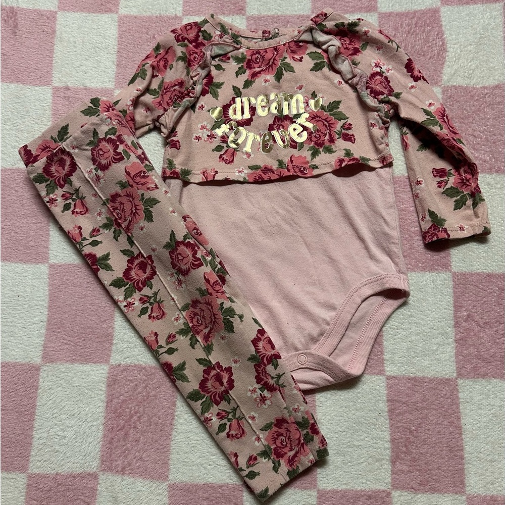Garanimals Pink Floral Kids Matching Set